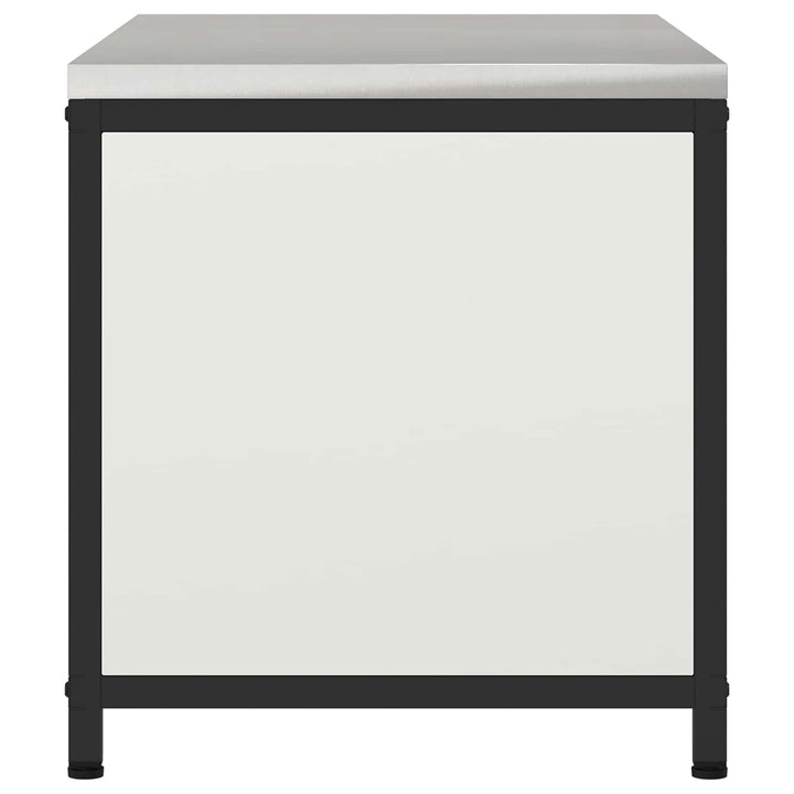 Køkken opbevaringsskab HATTEM Hvid 90 x 50 x 53 cm Stål