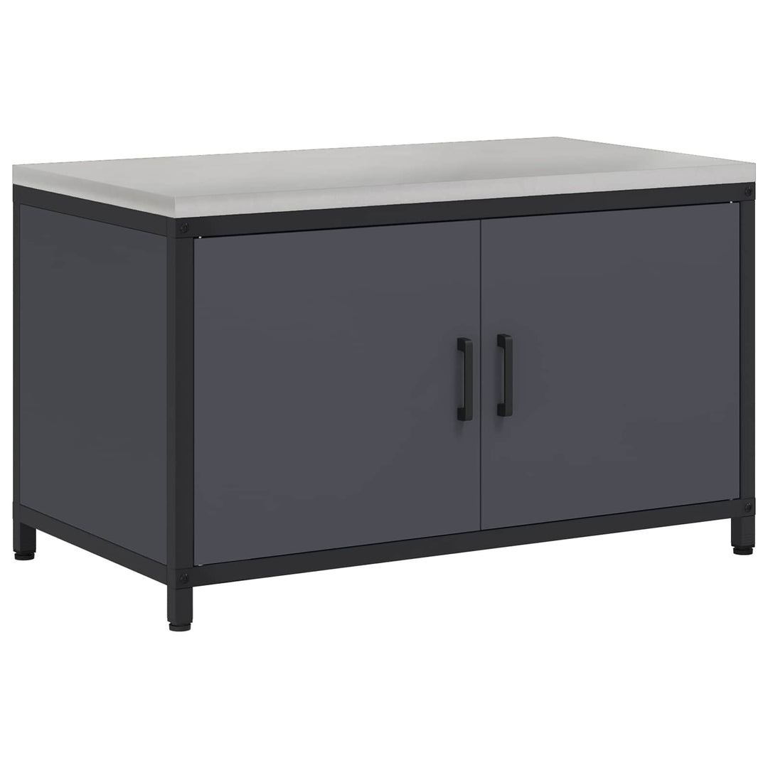 Køkken opbevaringsskab HATTEM Antracit 90 x 50 x 53 cm Stål