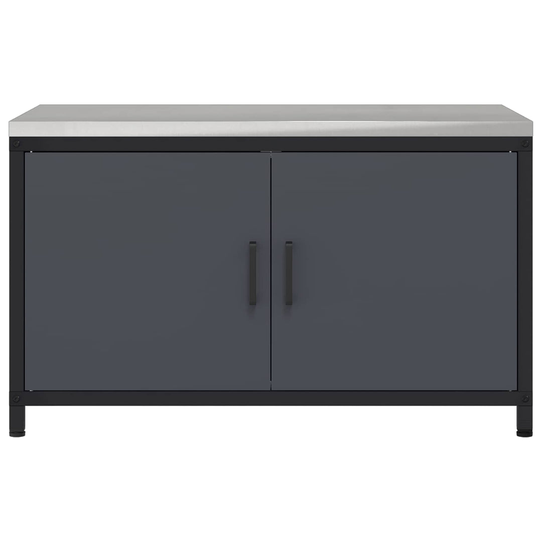 Køkken opbevaringsskab HATTEM Antracit 90 x 50 x 53 cm Stål