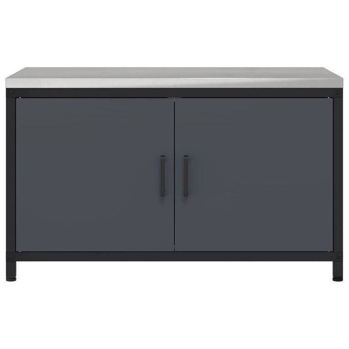 Køkken opbevaringsskab HATTEM Antracit 90 x 50 x 53 cm Stål