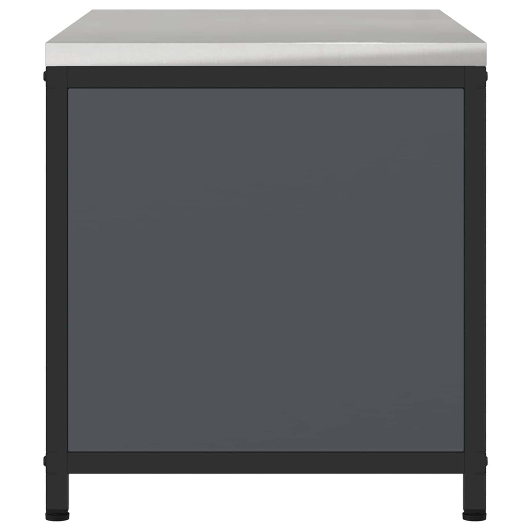 Køkken opbevaringsskab HATTEM Antracit 90 x 50 x 53 cm Stål