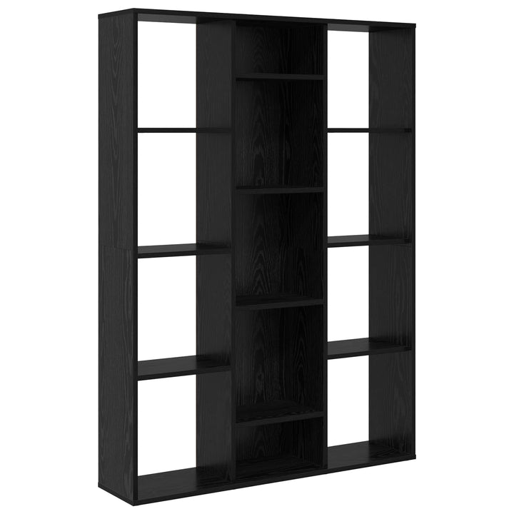 Rumdeler med hylde Sort eg 100 x 24 x 140 cm Konstrueret træ
