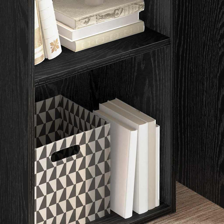 Bogreol Sort eg 40 x 30 x 77 cm Konstrueret træ