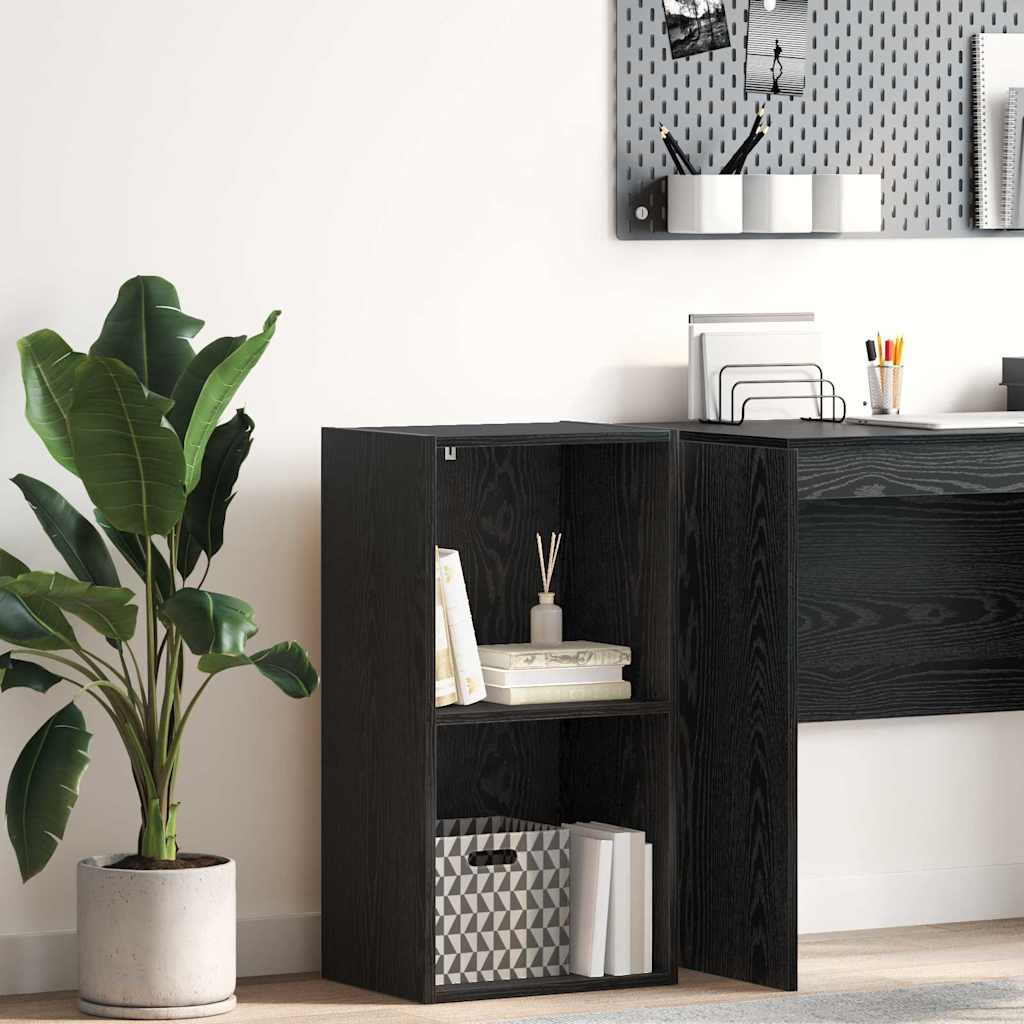 Bogreol Sort eg 40 x 30 x 77 cm Konstrueret træ