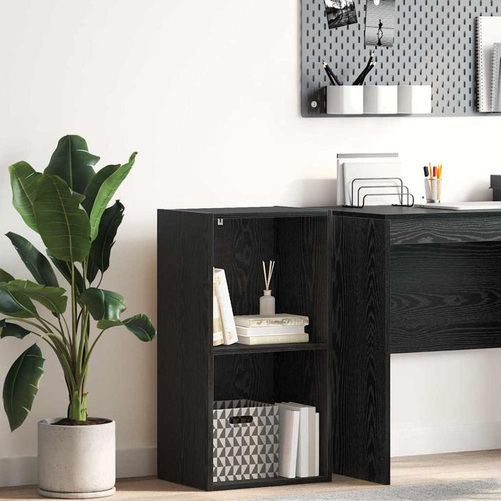 Bogreol Sort eg 40 x 30 x 77 cm Konstrueret træ