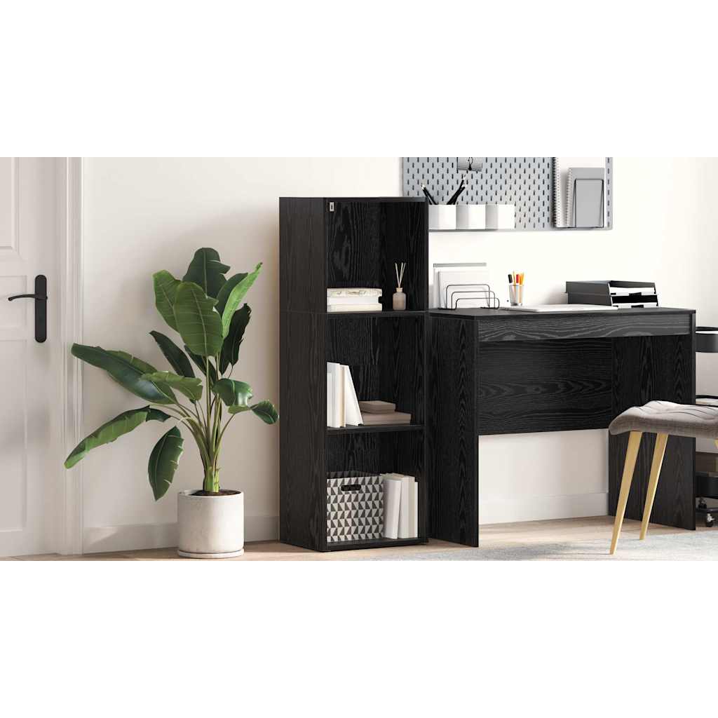 Bogreol Sort eg 40 x 30 x 114 cm Konstrueret træ