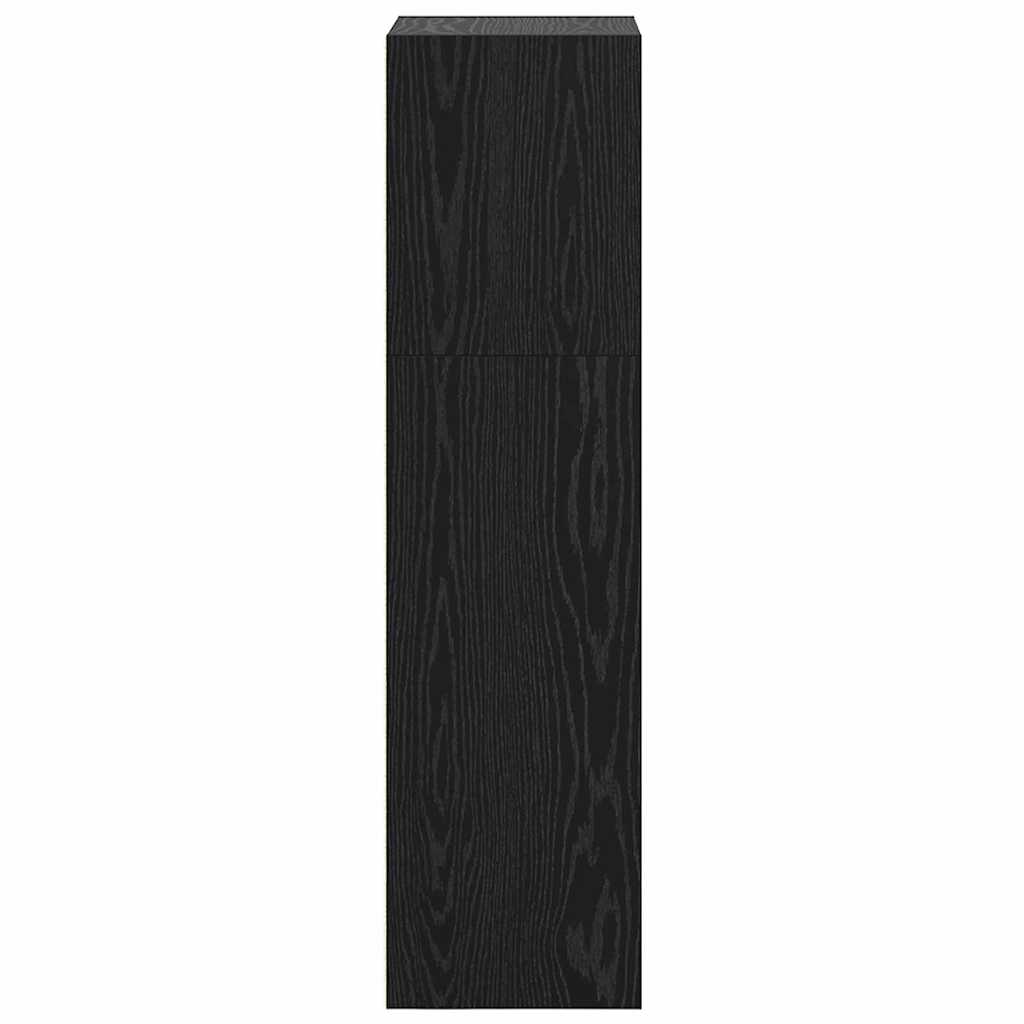 Bogreol Sort eg 40 x 30 x 114 cm Konstrueret træ