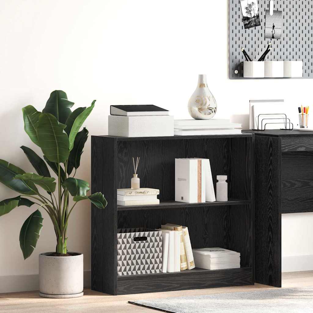 Bogreol Sort eg 80 x 24 x 76 cm Konstrueret træ
