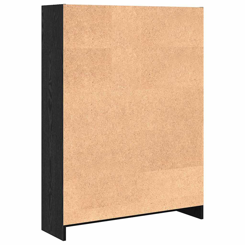 Bogreol Sort eg 80 x 24 x 109 cm Konstrueret træ