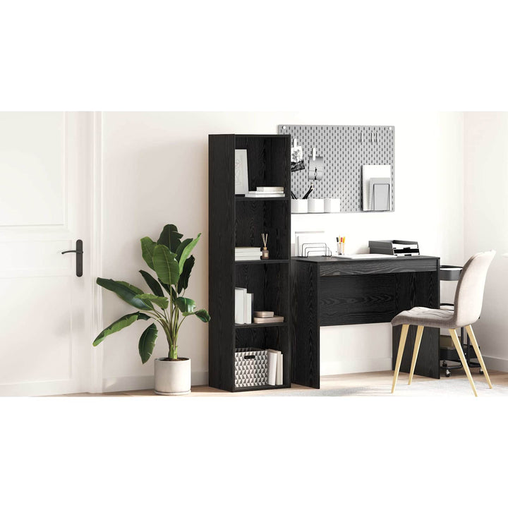 Bogreol Sort eg 40 x 30 x 152 cm Konstrueret træ