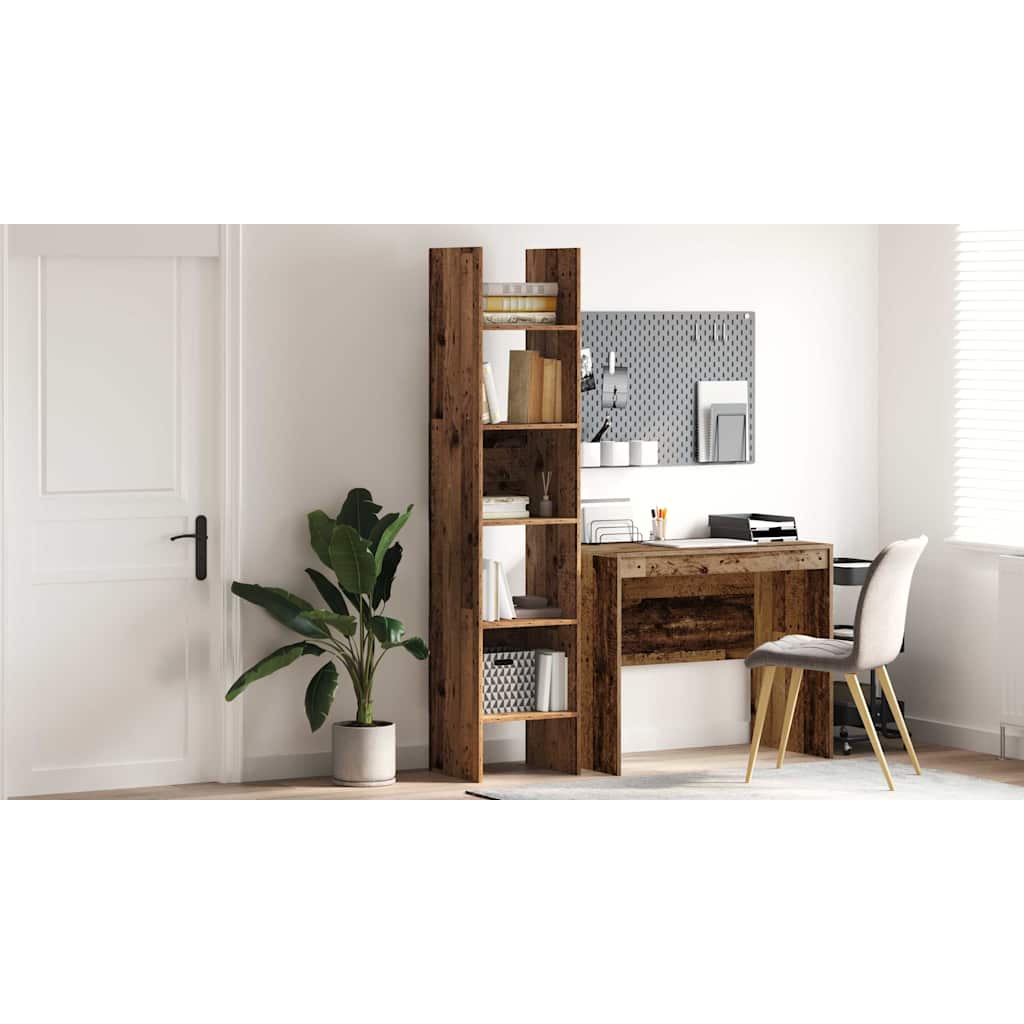 Bogskab Gammelt træ 40 x 35 x 180 cm Konstrueret træ