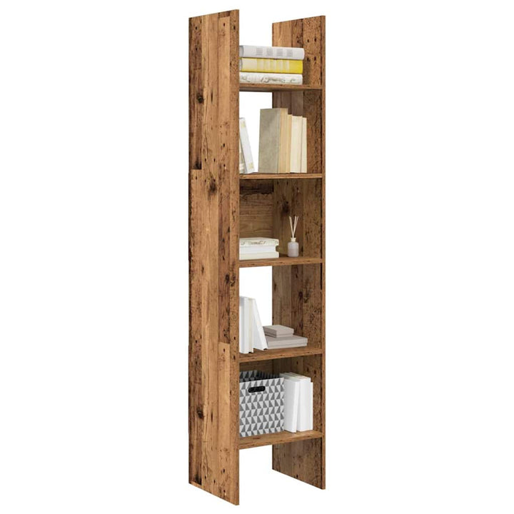 Bogskab Gammelt træ 40 x 35 x 180 cm Konstrueret træ