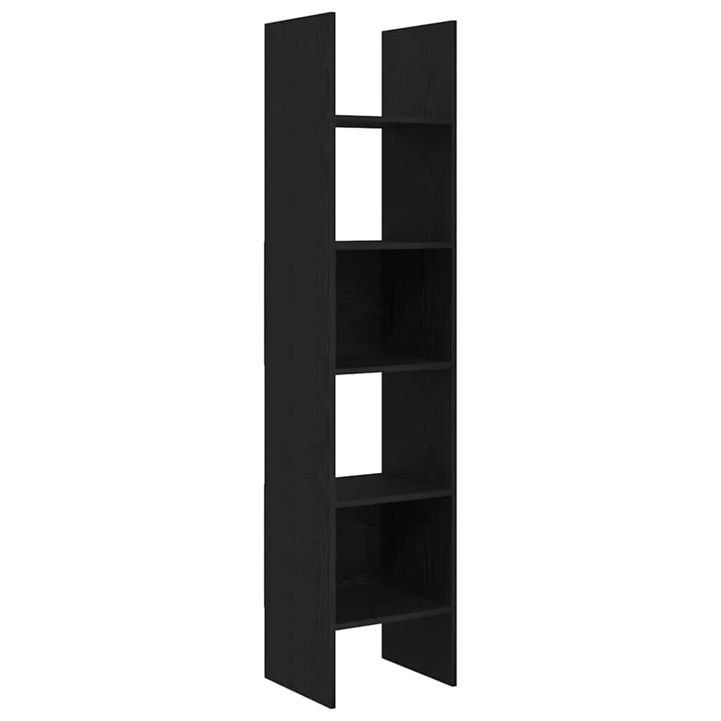 Bogskab Sort eg 40 x 35 x 180 cm Konstrueret træ