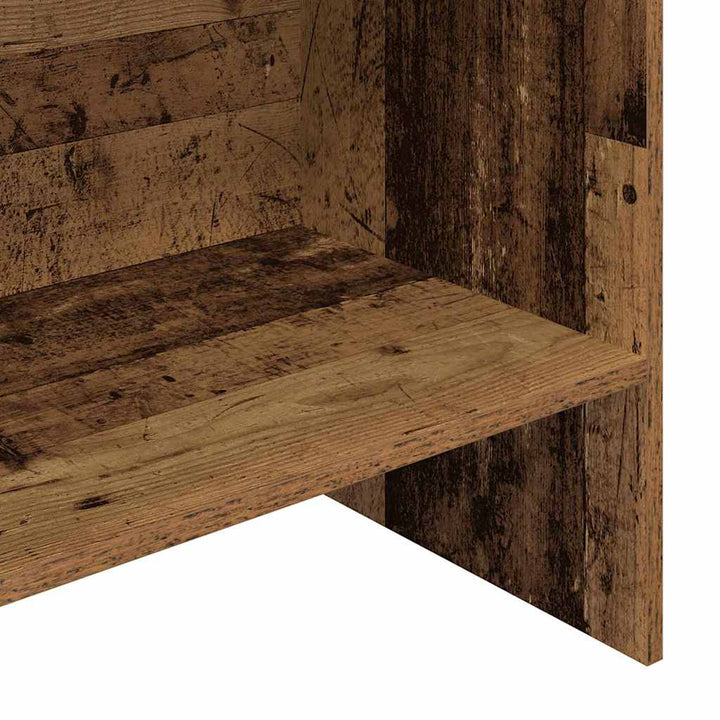 Bogskab 5 niveauer 60 x 35 x 180 cm Konstrueret træ Gammelt træ