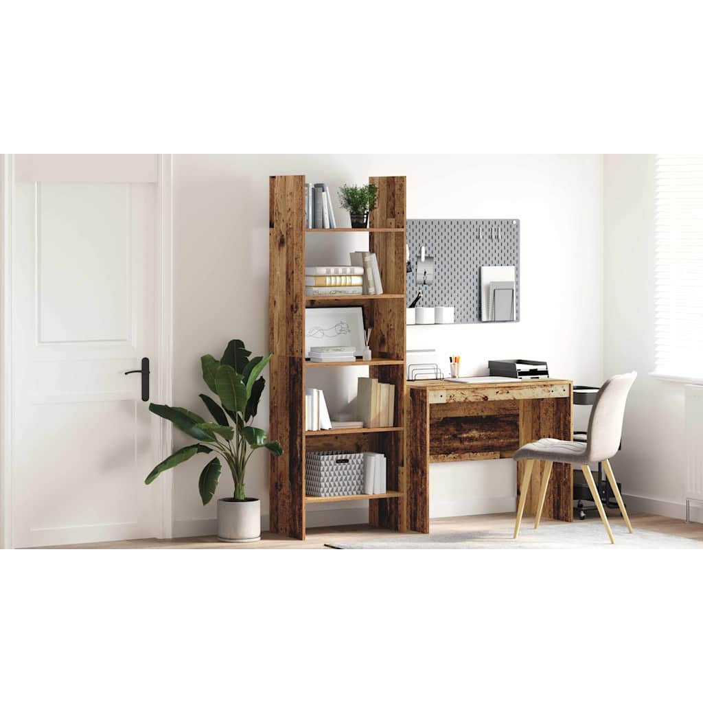 Bogskab Gammelt træ 60 x 35 x 180 cm Konstrueret træ