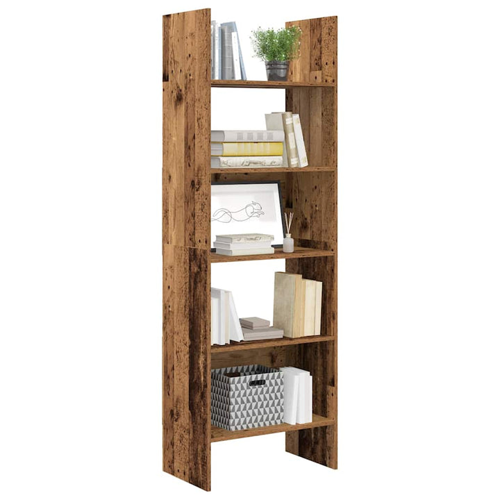 Bogskab Gammelt træ 60 x 35 x 180 cm Konstrueret træ
