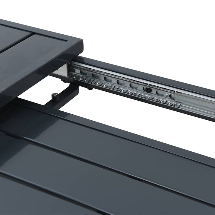 Udendørs middagsbord Foldbar Antracit 210 x 90 x 73 cm Stål