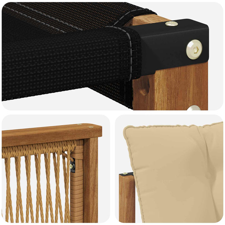 Udendørs sofagruppe med pude 4 pcs Naturlig og Beige