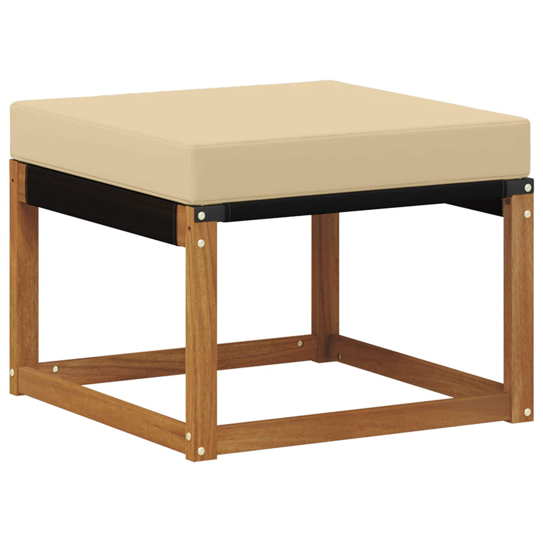 Udendørs sofagruppe med pude 4 pcs Naturlig og Beige