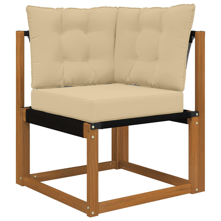 Udendørs sofagruppe 6 pcs Naturlig og Beige