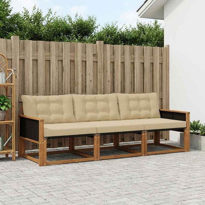 Udendørs sofagruppe 3 stk. Naturlig og Beige
