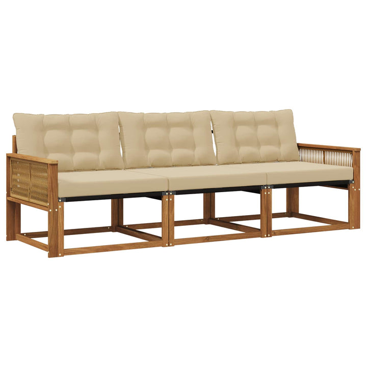 Udendørs sofagruppe 3 stk. Naturlig og Beige