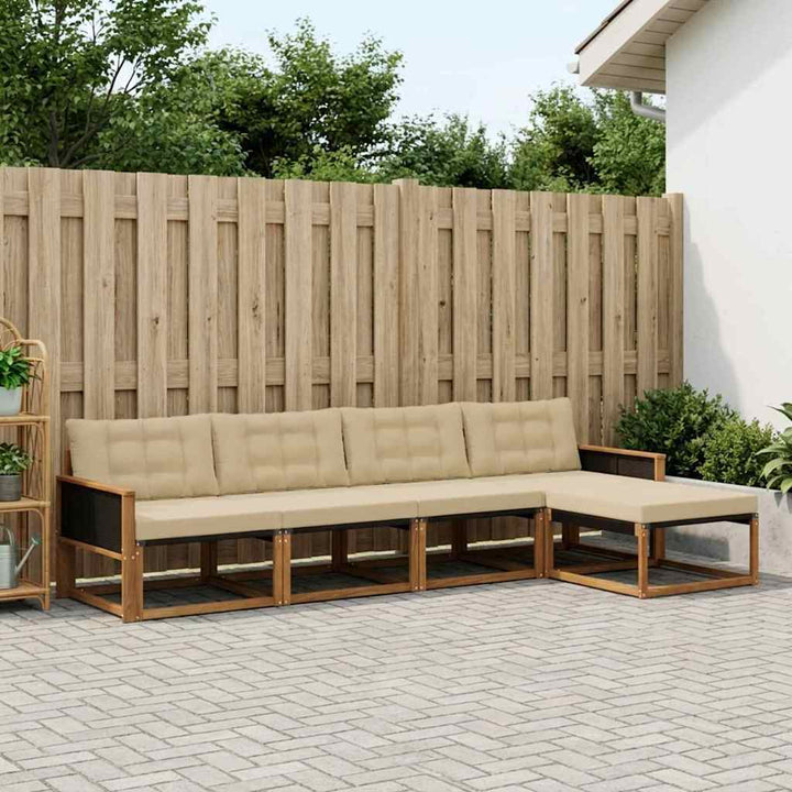 Udendørs sofagruppe 5 stk. Naturlig og Beige
