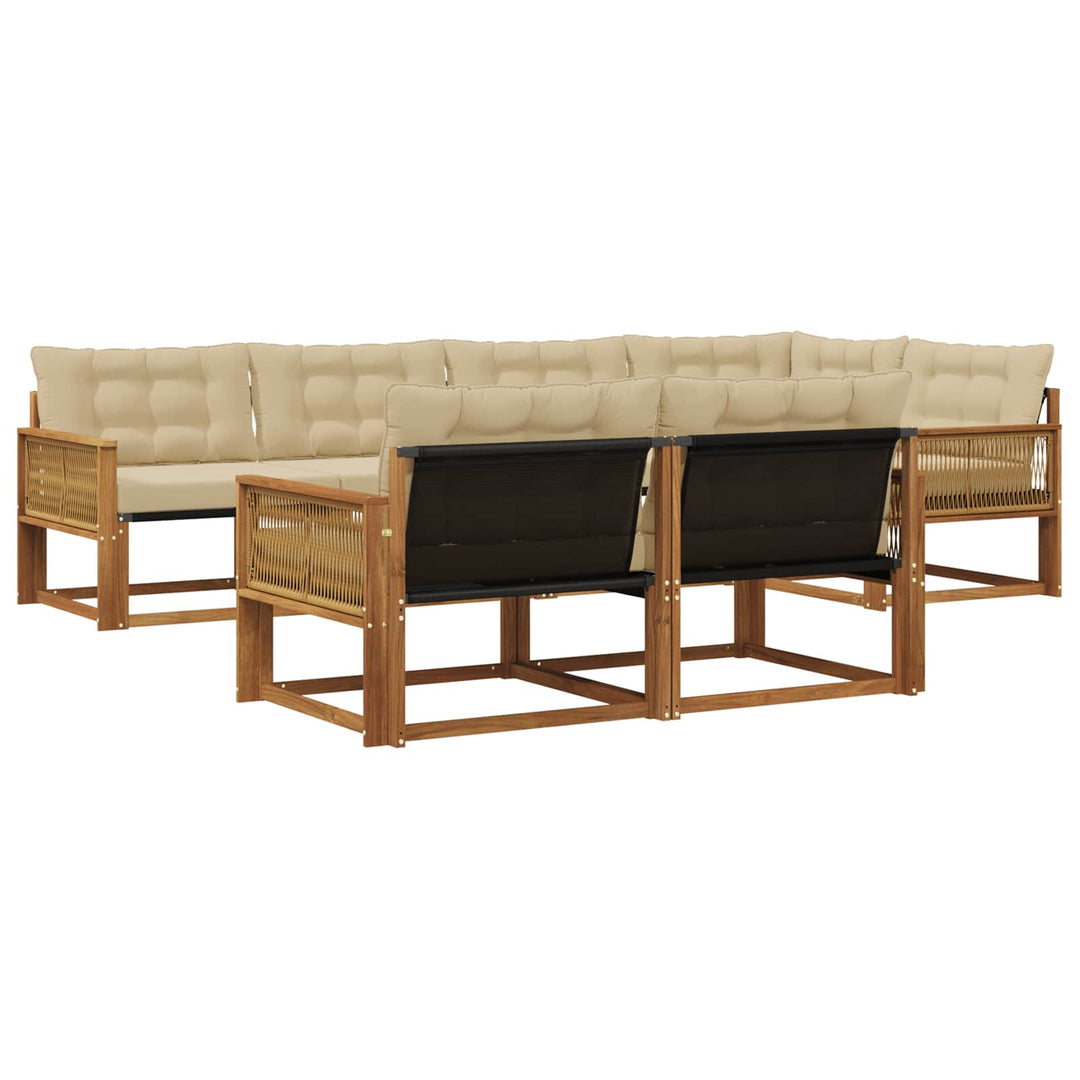 Udendørs sofagruppe 7 stk. Naturlig og Beige