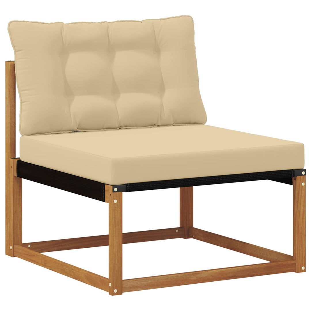 Udendørs sofagruppe med pude 8 pcs Naturlig og Beige