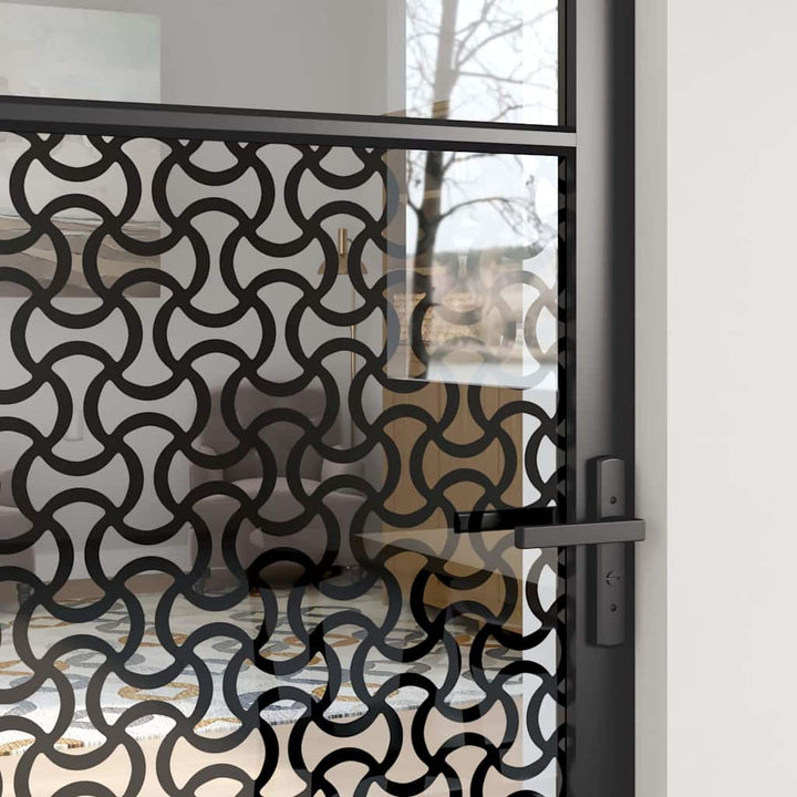 Glasdør Fretwork Sort 76 x 3,5 x 201,5 cm Aluminium
