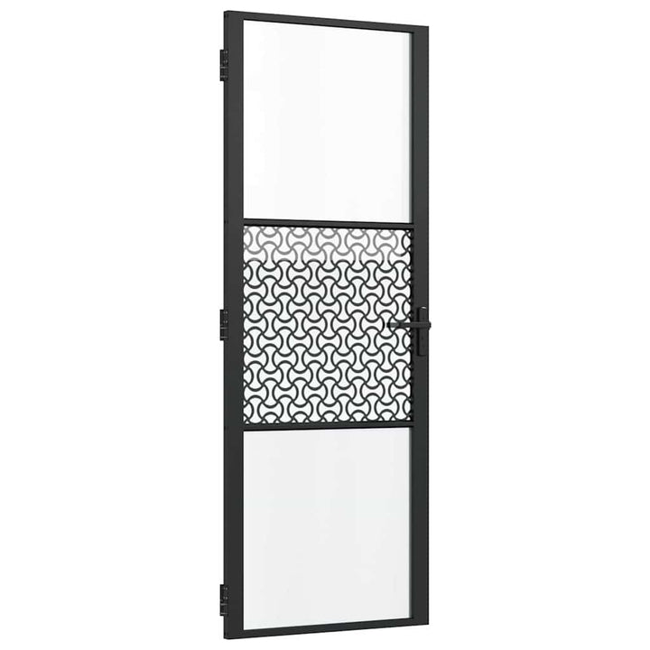 Glasdør Fretwork Sort 76 x 3,5 x 201,5 cm Aluminium