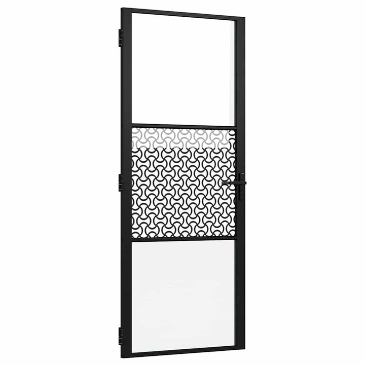 Glasdør Fretwork Sort 83 x 3,5 x 201,5 cm Aluminium