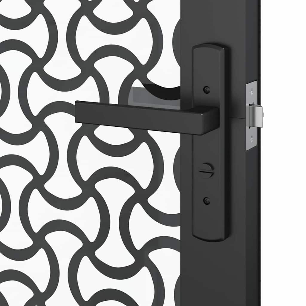 Glasdør Fretwork Sort 93 x 3,5 x 201,5 cm Aluminium
