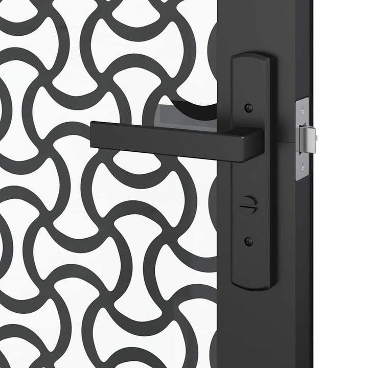 Glasdør Fretwork Sort 93 x 3,5 x 201,5 cm Aluminium