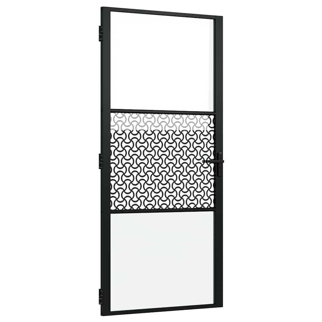 Glasdør Fretwork Sort 93 x 3,5 x 201,5 cm Aluminium