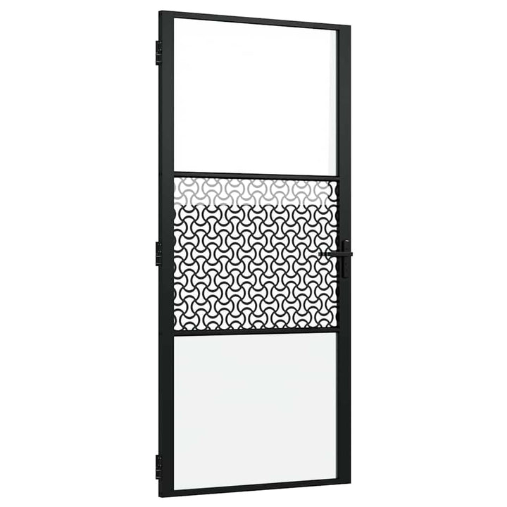 Glasdør Fretwork Sort 93 x 3,5 x 201,5 cm Aluminium