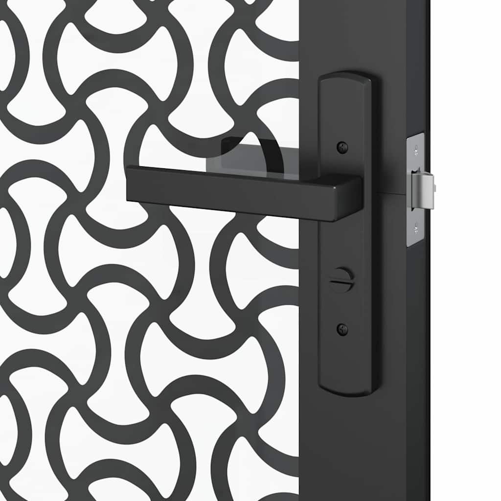 Glasdør Fretwork Sort 102,5 x 3,5 x 201,5 cm Aluminium
