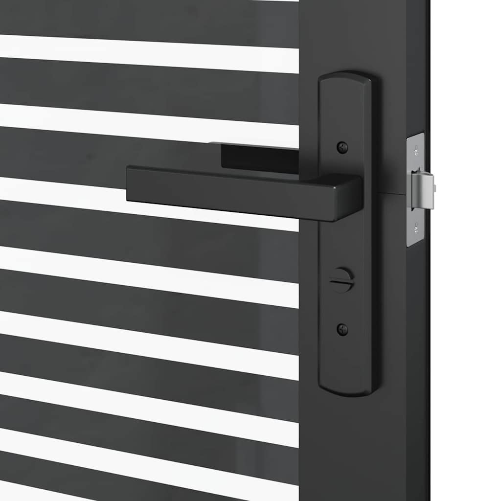 Glasdør Stribet Sort 102,5 x 3,5 x 201,5 cm Aluminium