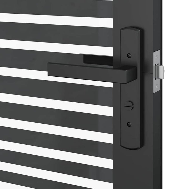 Glasdør Stribet Sort 102,5 x 3,5 x 201,5 cm Aluminium