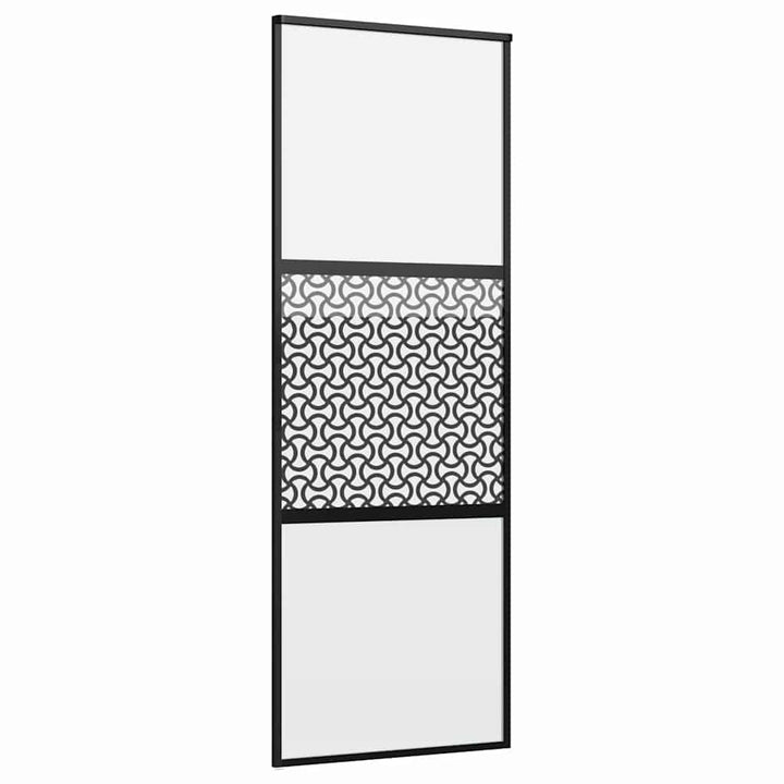 Glasdør Fretwork Sort 76 x 2 x 205 cm Aluminium