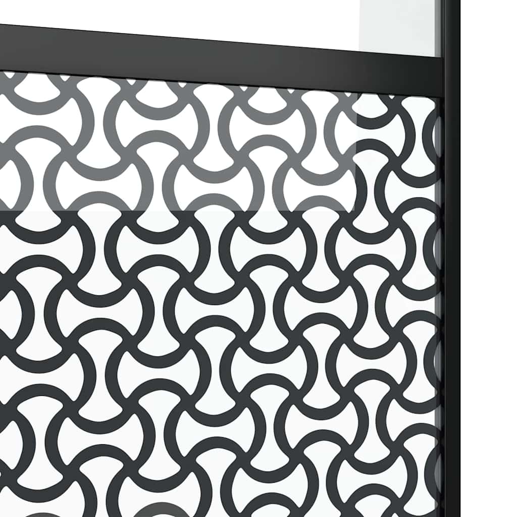 Glasdør Fretwork Sort 90 x 2 x 205 cm Aluminium