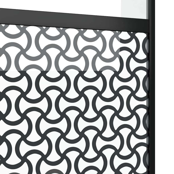Glasdør Fretwork Sort 90 x 2 x 205 cm Aluminium