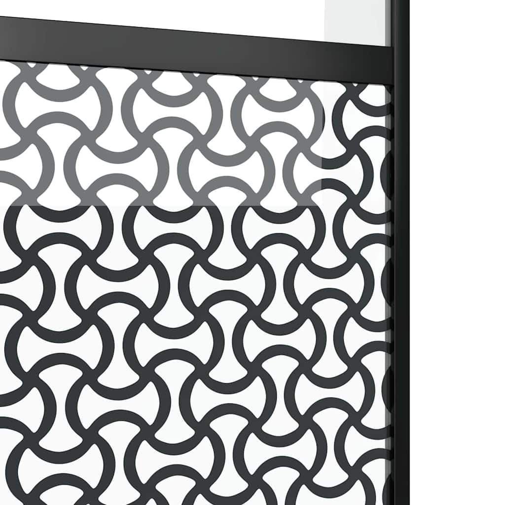Glasdør Fretwork Sort 90 x 2 x 205 cm Aluminium