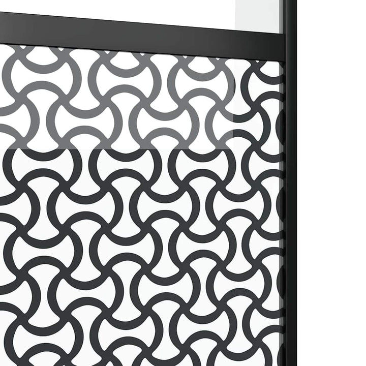 Glasdør Fretwork Sort 90 x 2 x 205 cm Aluminium