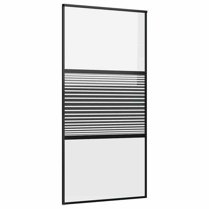 Glasdør Stribet Sort 102,5 x 2 x 205 cm Aluminium
