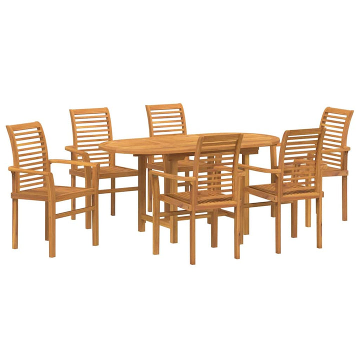 Have Spisebordssæt 7 pcs Brun Massiv Teaktræ