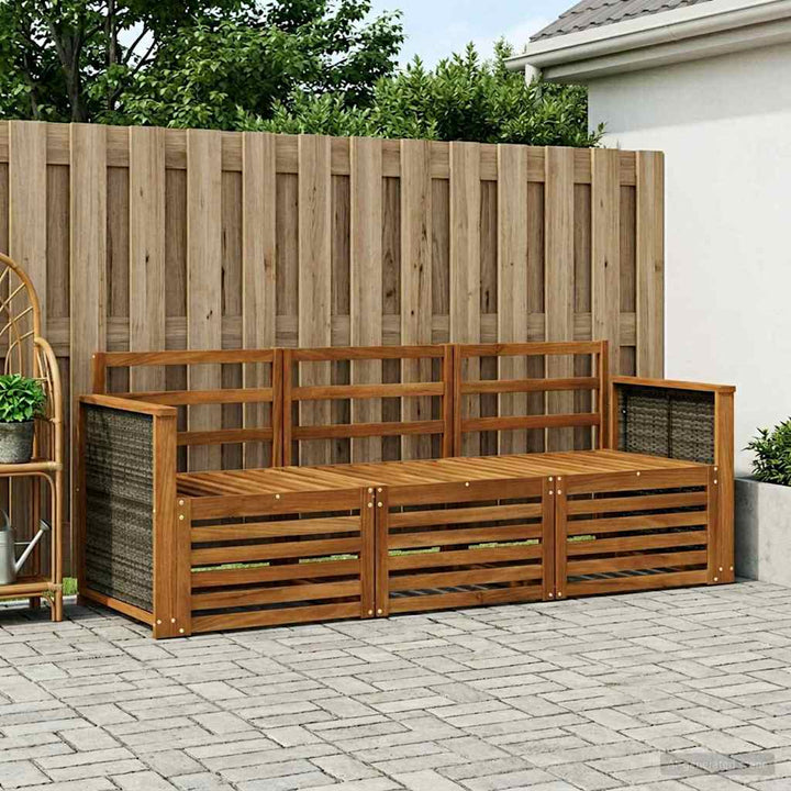 Sofasæt 3 pcs Massivt Akacietræ