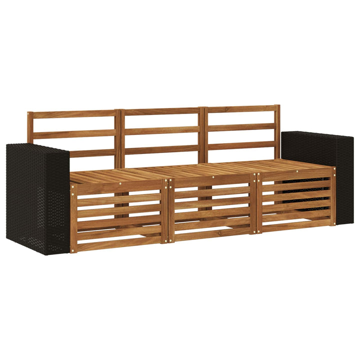 Sofasæt 3 pcs Massivt Akacietræ