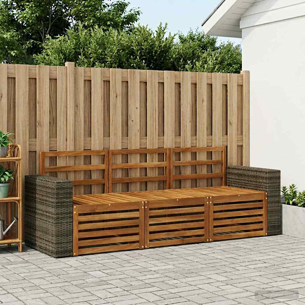 Sofasæt 3 pcs Massivt Akacietræ