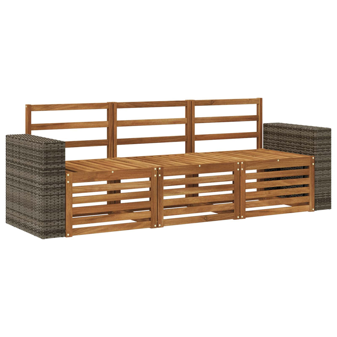 Sofasæt 3 pcs Massivt Akacietræ